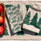 Forest Trees on Gingham Table Runner