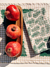 Pine Needles on Gingham Dinner Napkins