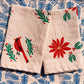 Poinsettia on Blush Dinner Napkins