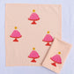 Jelly Cake on Blush Dinner Napkins