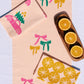 Holiday Bows on Blush Table Runner