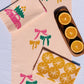 Holiday Bows on Blush Table Runner