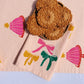 Holiday Bows on Blush Dinner Napkins