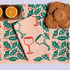 Holiday Cheers on Blush Dinner Napkins