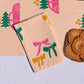 Holiday Bows on Blush Dinner Napkins