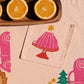Jelly Cake on Blush Cocktail Napkins