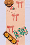 Striped Bows on Blush Table Runner