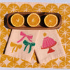 Jelly Cake on Blush Dinner Napkins