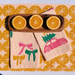 Holiday Bows on Blush Dinner Napkins