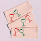 Holiday Cheers on Blush Table Runner