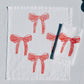 Striped Bows on White Dinner Napkins