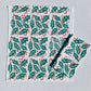 Holly Toss on White Dinner Napkins