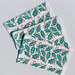 Holly Toss on White Table Runner