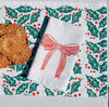 Striped Bows on White Dinner Napkins