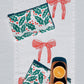 Striped Bows on White Table Runner