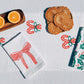 Holly Toss on White Dinner Napkins