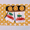 Tree Ride on White Dinner Napkins
