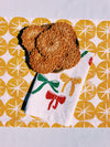 Holiday Bows on White Dinner Napkins
