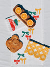 Holiday Bows on White Table Runner