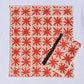 Red Floral Dots on Oatmeal Dinner Napkins