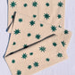 Green Stars on Oatmeal Table Runner