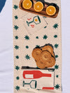 Green Stars on Oatmeal Table Runner