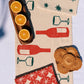 Holiday Wine on Oatmeal Table Runner