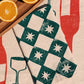 Green Diamond Spurs on Oatmeal Dinner Napkins