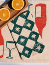Green Diamond Spurs on Oatmeal Dinner Napkins