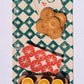 Green Diamond Spurs on Oatmeal Table Runner