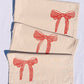 Striped Bows on Oatmeal Table Runner