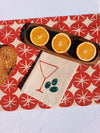 Holiday Martini on Oatmeal Dinner Napkins