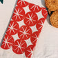Red Ornaments on Oatmeal Dinner Napkins