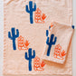 Cactus Boot on Blush Dinner Napkins