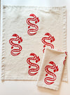 Snake on Oatmeal Dinner Napkins