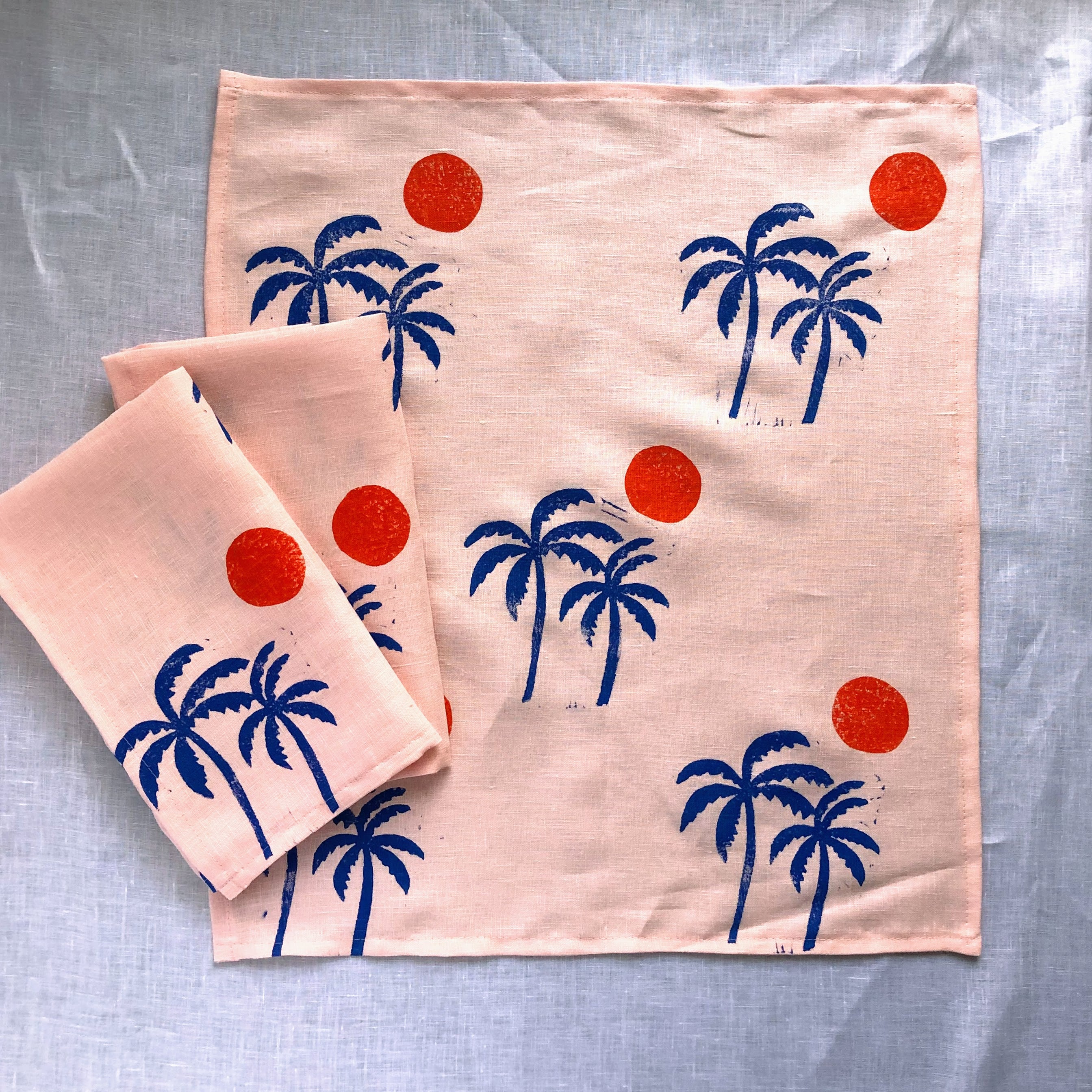 Julie Peach Dinner Napkins - Thumbnail 2