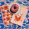 Chickens on Blush Dinner Napkins