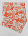 Orange Gourds on Oatmeal Runner