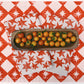 Orange Stars on Oatmeal Dinner Napkins