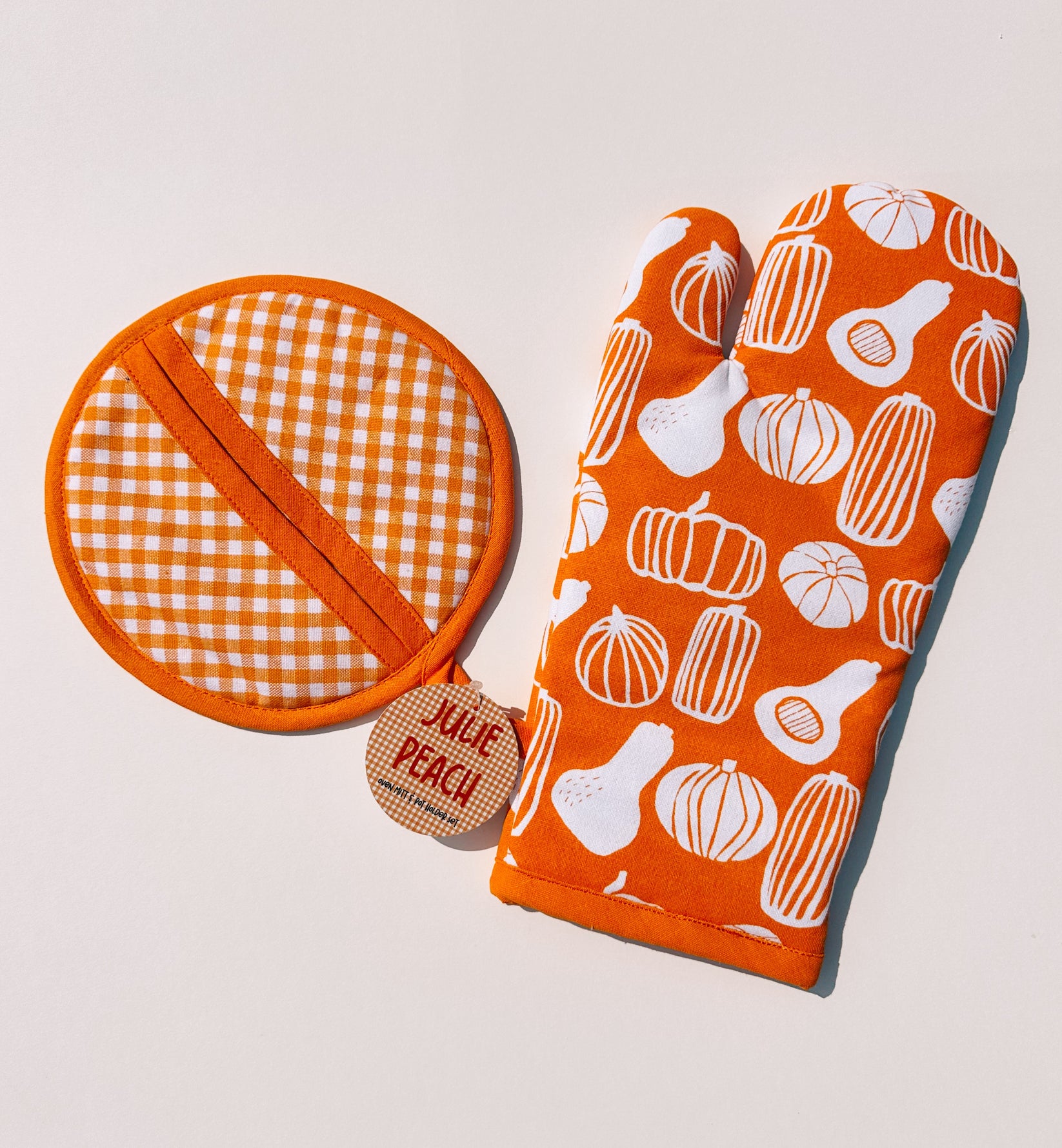 Gourds & Gingham Oven Mitt + Trivet Set – Julie Peach