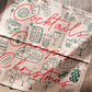 Canapés Cocktails Christmas Tea Towel