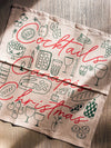 Canapés Cocktails Christmas Tea Towel