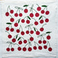 Glitter Cherries on White Tea Towel