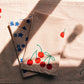 Red Cherry on Blush Table Runner