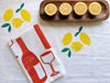 Lemon on White Table Runner