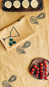 Oysters on Mustard Table Runner