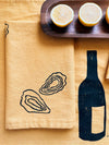 Oysters on Mustard Dinner Napkins
