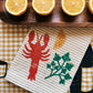 Lobster on Stripe Dinner Napkins