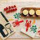 Lobster on Stripe Dinner Napkins