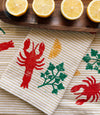 Lobster on Stripe Dinner Napkins